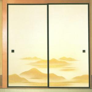 織物(糸入り)ふすま紙 山水A柄 20枚組 織物(糸入り)ふすま紙 山水A柄 20枚組 新鳥の子襖紙 山水 第