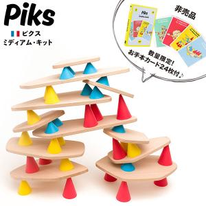 Piks Medium Kit ピクス ミディアムキット（44ピース入り 知育玩具 積み木 ボードゲーム バランスゲーム 立体パズル）｜sixem-shop