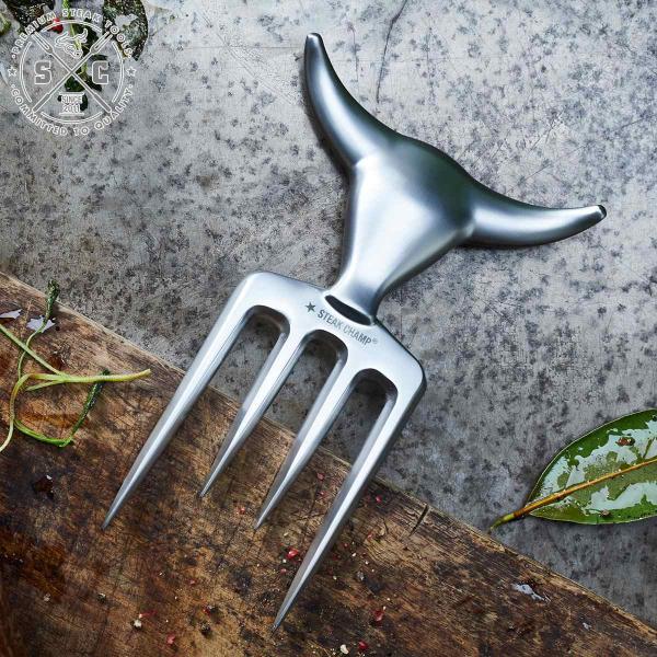 ステーキ STEAK CHAMP カット用 フォーク BULL FORK （ 切り分けフォーク 肉切...