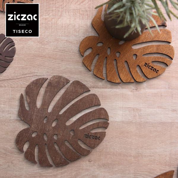 鍋敷き 木製 TISECO ティセコ ZICZAC BIRCH Trivet Monstera （ ...