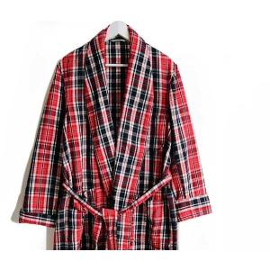 60s MONTGOMERY WARD BRENT 総柄 ショールカラー コットン ガウン L