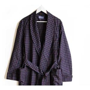 60s MONTGOMERY WARD BRENT 総柄 ショールカラー コットン ガウン L