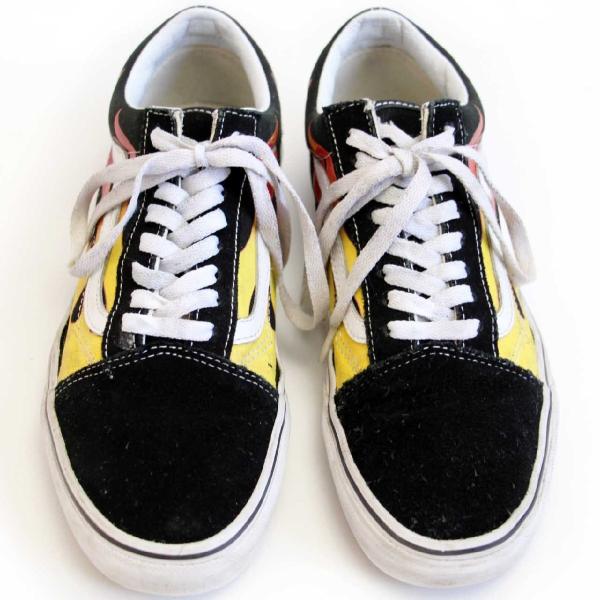 VANSバンズ OLD SKOOLオールドスクール フレイムス 7/25cm★スニーカー US企画 ...