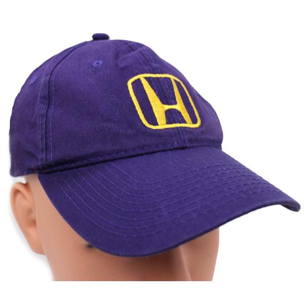 HONDAホンダ LSU ロゴ刺繍 コットンキャップ 紫★カレッジ ルイジアナ パープル 北米 カス...