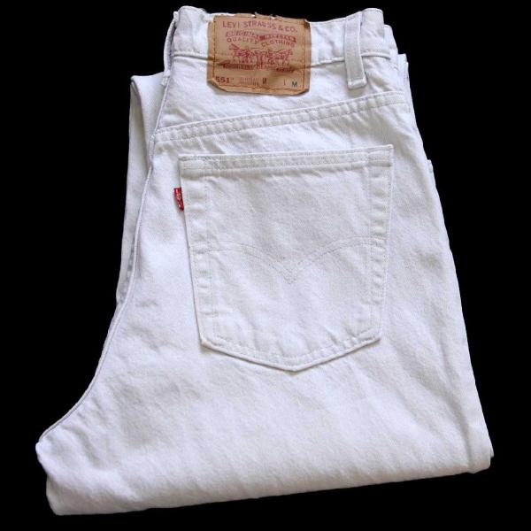 90s USA製 Levi'sリーバイス 551 先染め カラーデニムパンツ ライトグレーベージュ ...