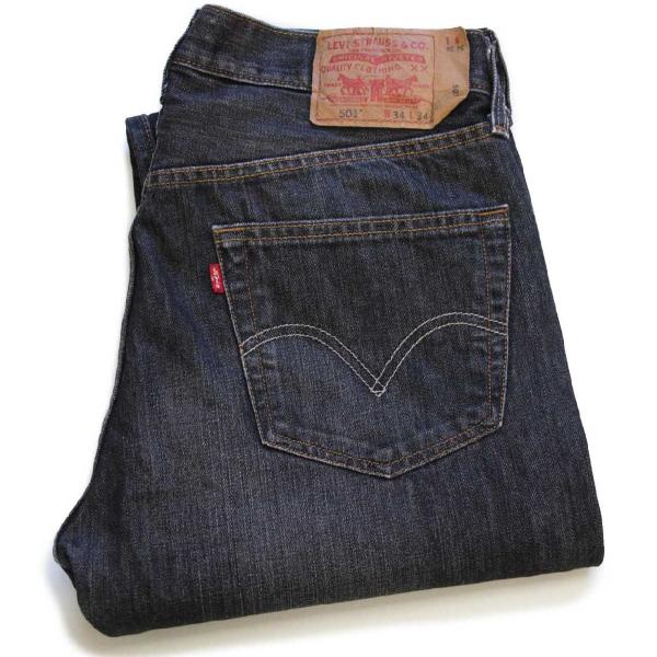 メキシコ製 Levi&apos;sリーバイス 501 先染め ブラック デニムパンツ w34 L34★SDP2...