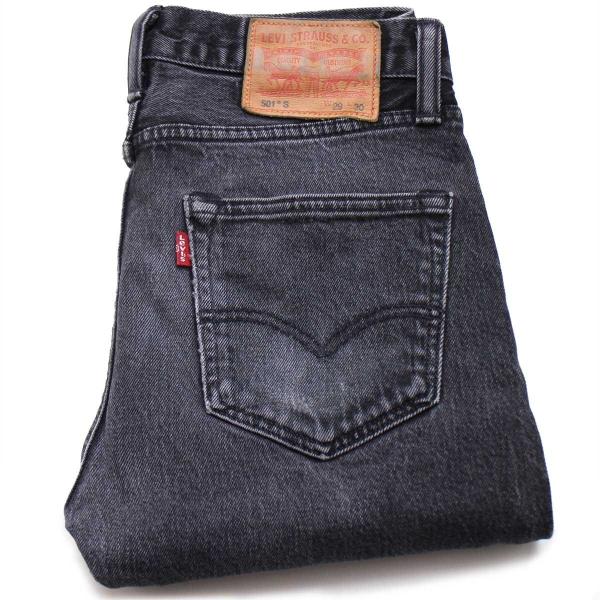 トルコ製 Levi&apos;sリーバイス 501 ストレッチ ブラック デニムパンツ w29 L30★SDP...