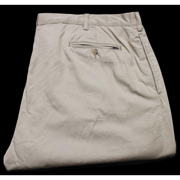 00s ポロ ラルフローレン CLASSIC FIT ツータック コットン チノパン グレーベージュ...