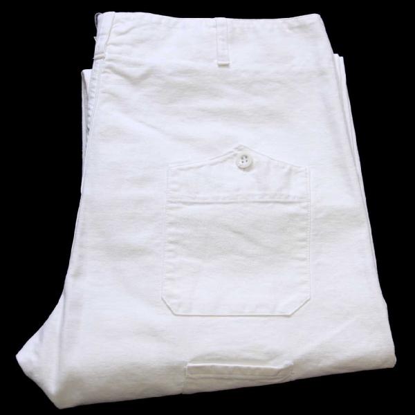 90s イタリア軍 山ポケ コットン ツイルパンツ 生成り 1★A ビンテージ オールド ユーロ ミ...