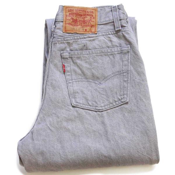 80s USA製 Levi'sリーバイス 18501 先染め グレーデニムパンツ 12★オールド ビ...