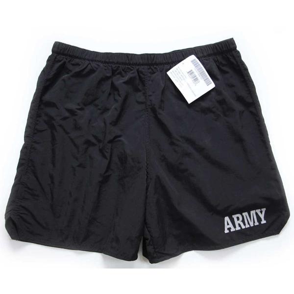 デッドストック★00s 米軍 U.S.ARMY ロゴ PFU トレーニング ナイロン ショートパンツ...
