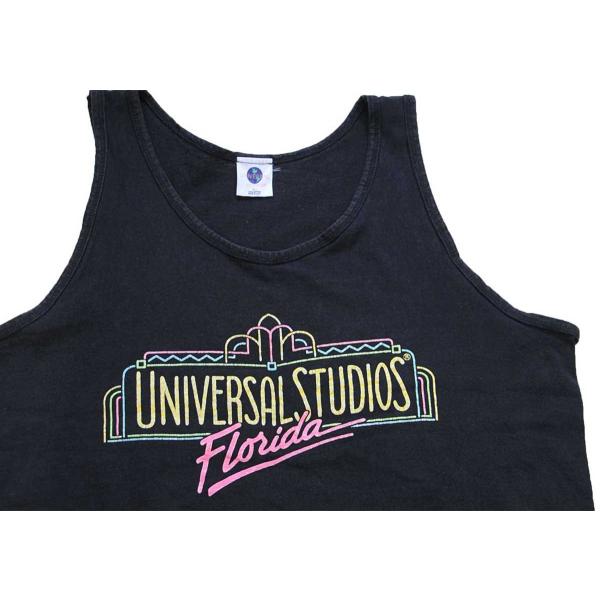 90s USA製 UNIVERSAL STUDIOS Florida 蛍光プリント コットン タンク...