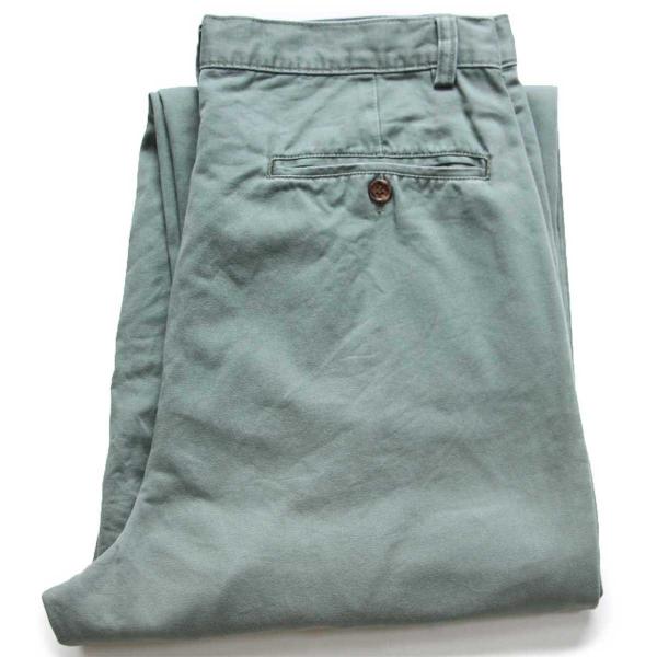 90s GAPギャップ ツータック コットン チノパン 薄緑 W34 L32★ビンテージ オールド ...