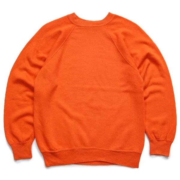 70s USA製 Sportwear 無地 スウェット オレンジ M★ブランク ビンテージ ラグラン...