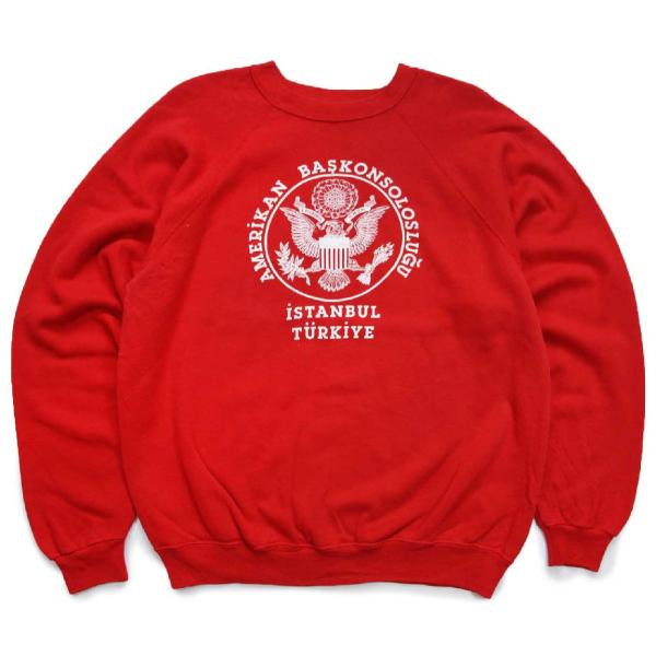 80s USA製 Hanes AMERIKAN BASKONSOLOSLUGU アメリカ総領事館 ロ...