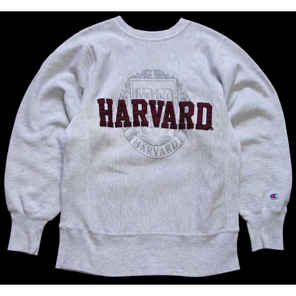 90s メキシコ製 Championチャンピオン HARVARD アップリケ ダメージ リペア リバ...