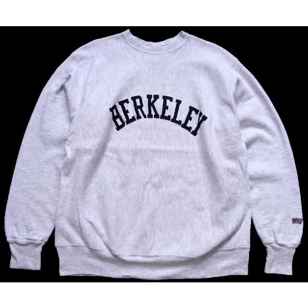 90s USA製 MV SPORT BERKELEY アップリケ リバースウィーブ スウェット 杢ラ...