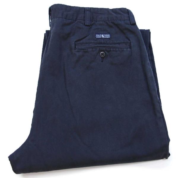 90s メキシコ製 ポロ ラルフローレン ANDREW PANT ツータック コットン チノパン 後...