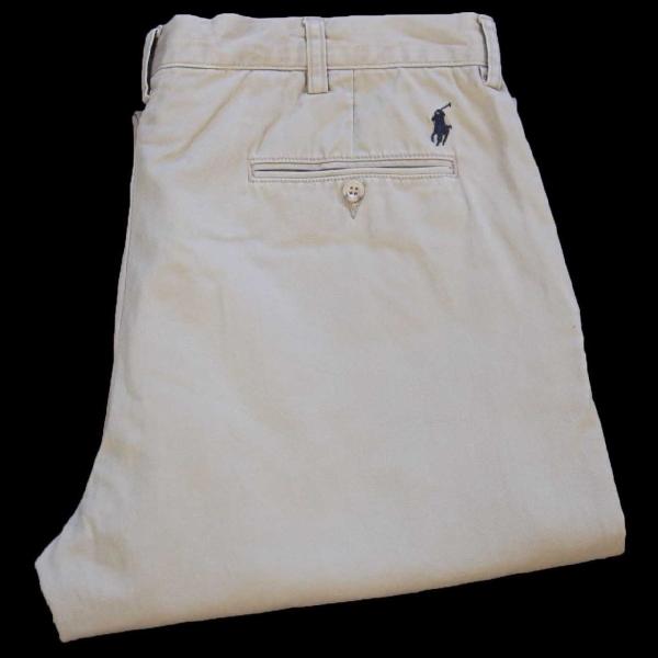00s ポロ ラルフローレン PRESTON PANT コットン チノパン グレーベージュ W35 ...