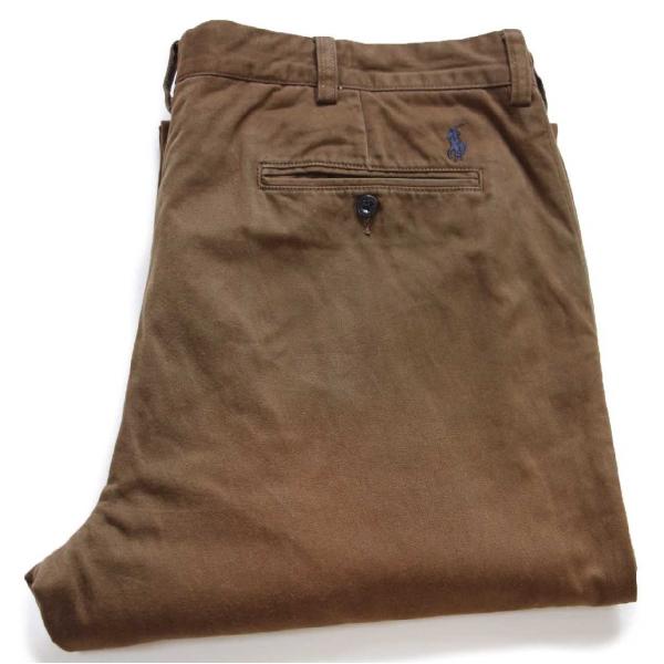 00s ポロ ラルフローレン PRESTON PANT コットン チノパン 茶 W36 L30★33...