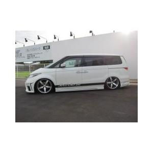 RR5エリシオンプレステージ用ジュールマフラー 左右2本出しチタン風