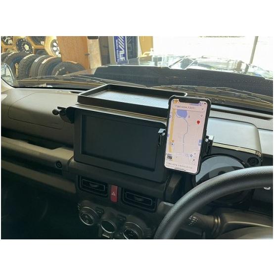 ナビバイザー スマホホルダー付き 片側用　ジムニーJB64 マニュアルホールド