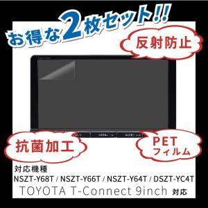TOYOTA T-Connect 9inch 専用 アンチグレア フィルム トヨタ Tコネクト 純正ナビ NSZT-Y68T / NSZT-Y66T / NSZT-Y64T / DSZT-YC4T 対応 2枚セット