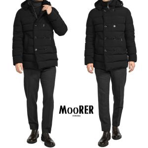 ムーレー MOORER FLORIO-KN ACQUA RESISTANT ダウンジャケット ダブルブレスト アウター ストレッチナイロン ダークネイビー 23-24年 秋冬｜size4458