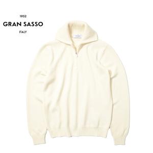 Gran Sasso（グランサッソ） ハーフジップニットポロシャツ TENNNIS M