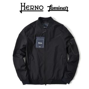 【2024年 春夏新作】 ヘルノ HERNO Laminar ボンバージャケット ブルゾン MA-1 ブラック GORE-TEX｜size4458