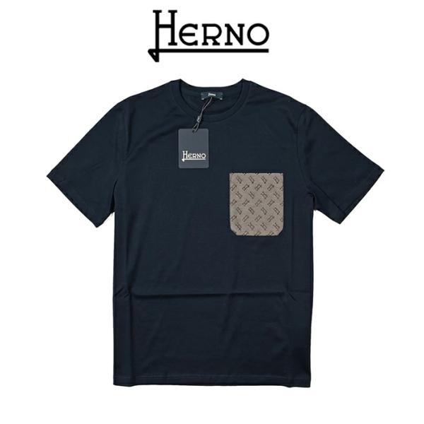HERNO ヘルノ / SUPERFINE COTTON JERSEY コットン100% モノグラム...