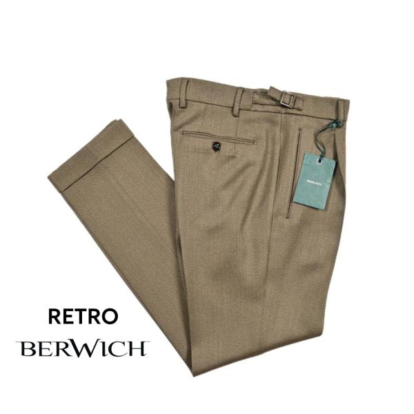 BERWICH ベルウィッチ / RETRO ウール100% ワンタックスラックス / セール対象