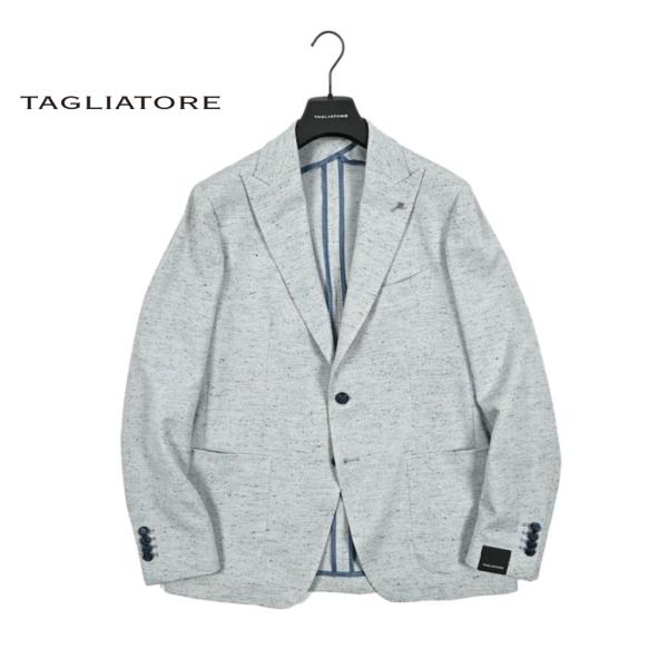 TAGLIATORE タリアトーレ / コットンシルクウール 2Bシングルテーラードジャケット 1S...