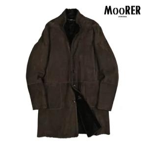 MOORER ムーレー / CARBONI-ME スエードレザーコート ダークブラウン