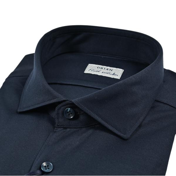 ORIAN オリアン / Fluid evolution ジャージーシャツ ホリゾンタルカラー スト...