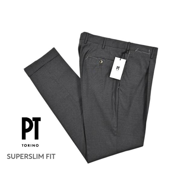 PT TORINO ピーティートリノ / SUPERSLIM FIT ストレッチウール ワンタックス...
