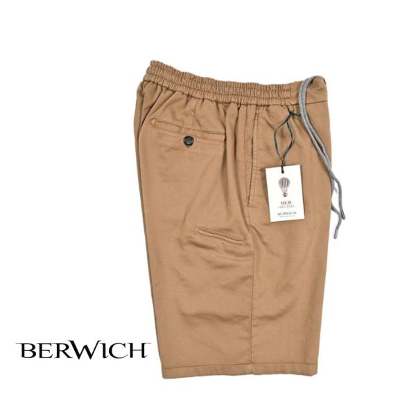 BERWICH ベルウィッチ / BER_MUDA ストレッチコットン ドローコード付きショーツ ブ...