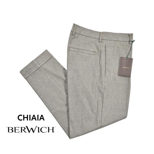 BERWICH ベルウィッチ / CHIAIA GD ストレッチコットン ワンタックパンツ グレージ...