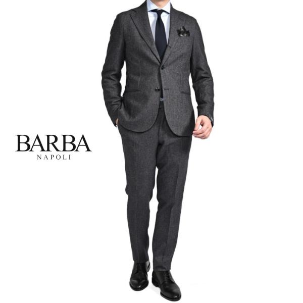 BARBA バルバ / ヴァージンウール100% 段返り3Bシングルテーラードスーツ SUIT JI...