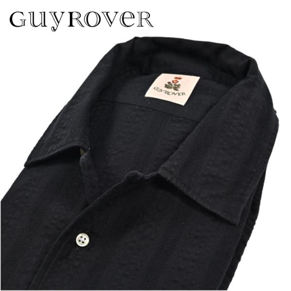 GUY ROVER ギローバー / カジュアルシャツ 開襟シャツ 半袖 コットン100% ブラック ...