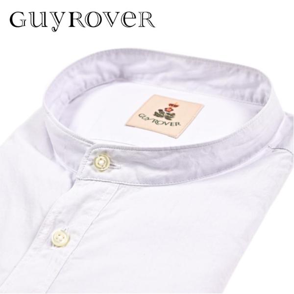 GUY ROVER ギローバー / カジュアルシャツ バンドカラーシャツ プルオーバー 長袖 コット...