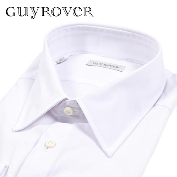GUY ROVER ギローバー / ドレスシャツ ワイシャツ レギュラーカラー 長袖 コットン ポリ...