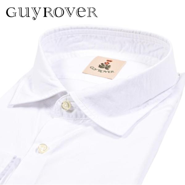 GUY ROVER ギローバー / ドレスシャツ ワイシャツ ワイドカラー 長袖 コットン100% ...