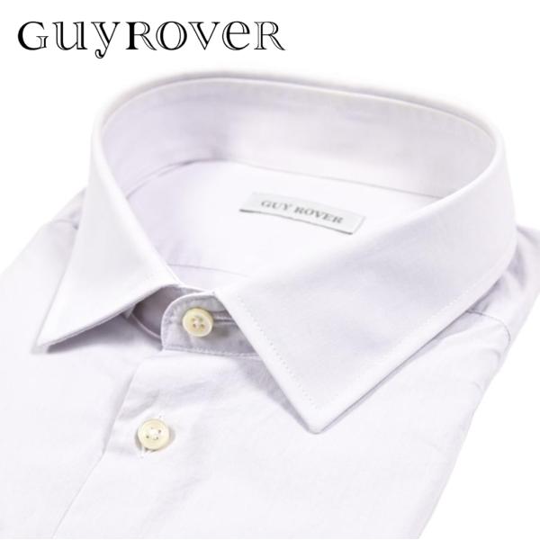 GUY ROVER ギローバー / ドレスシャツ ワイシャツ レギュラーカラー 長袖 コットン100...