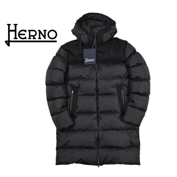 HERNO ヘルノ / ナイロン100% フード付きダウンコート POLAR-TECH ブラック /...