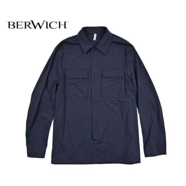 BERWICH ベルウィッチ / JWORKER MAN 軽量ストレッチナイロン CPOシャツ ネイ...