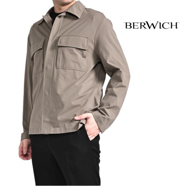 BERWICH ベルウィッチ / JWORKER MAN 軽量ストレッチナイロン CPOシャツ グレ...