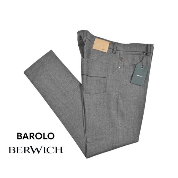 BERWICH ベルウィッチ / BAROLO 185 ストレッチウール 5ポケットスリムパンツ グ...