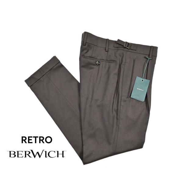 BERWICH ベルウィッチ / RETRO スラックス ワンタック パンツ ヴァージンウール100...