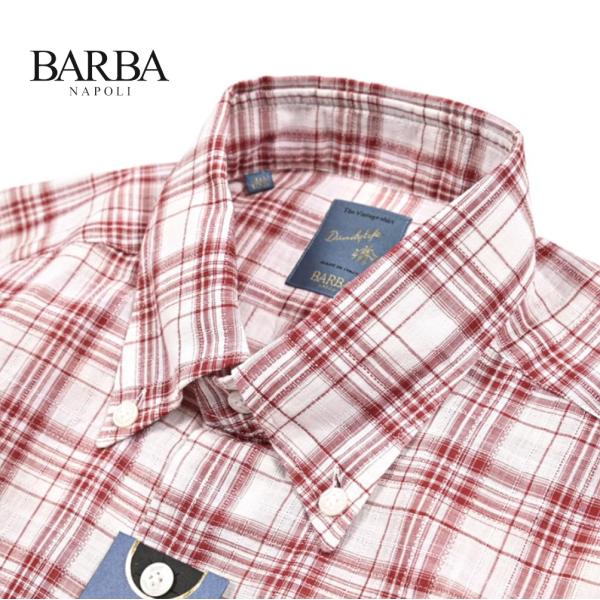 BARBA バルバ / DANDYLIFE ドレスシャツ カジュアルシャツ ボタンダウン 長袖 コッ...
